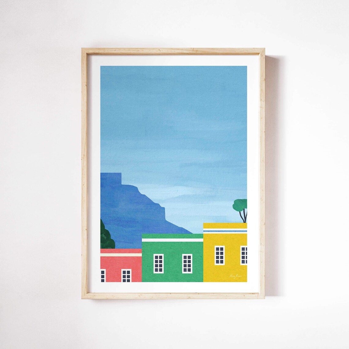 Bo Kaap, Capetown Travel Poster by Henry Rivers