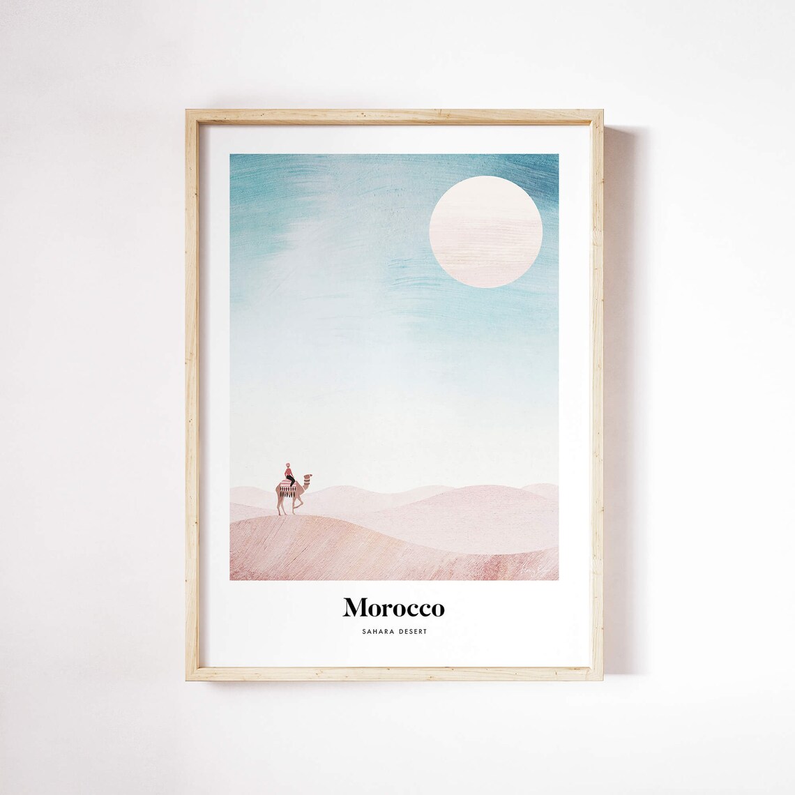 Morocco Sahara Desert by Henry Rivers, Travel Poster