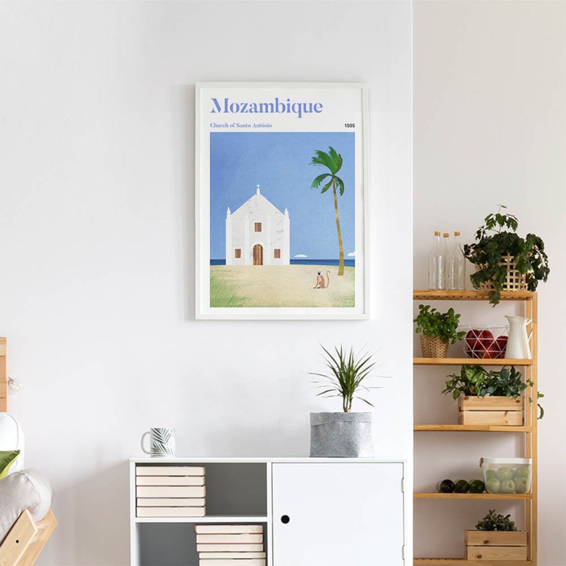 Mozambique Santo Antnio Church Travel Poster - Image 4