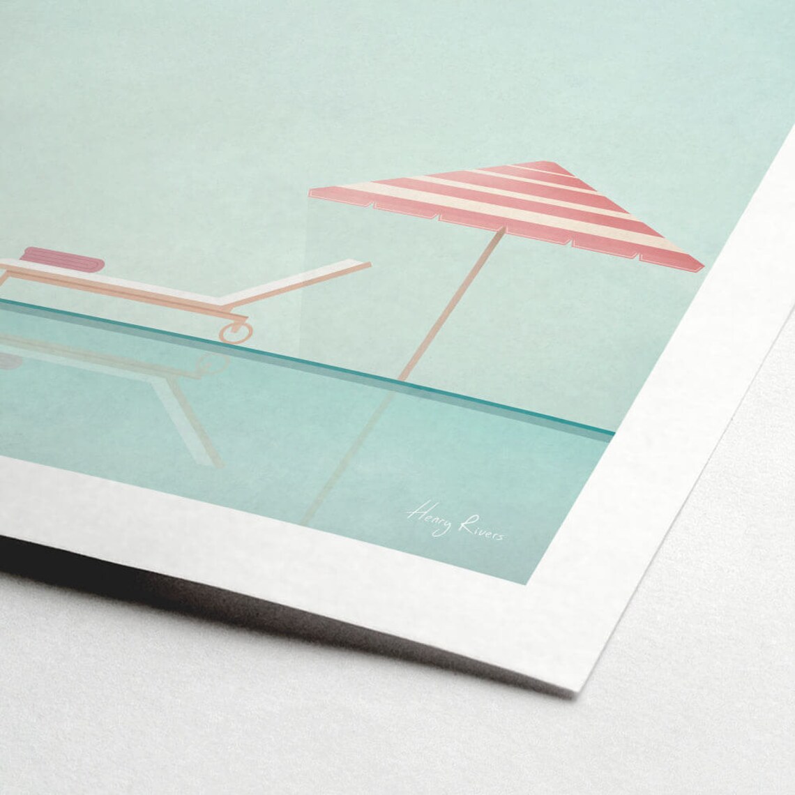 Henry Rivers Swimming Pool II Poster Print - Image 2