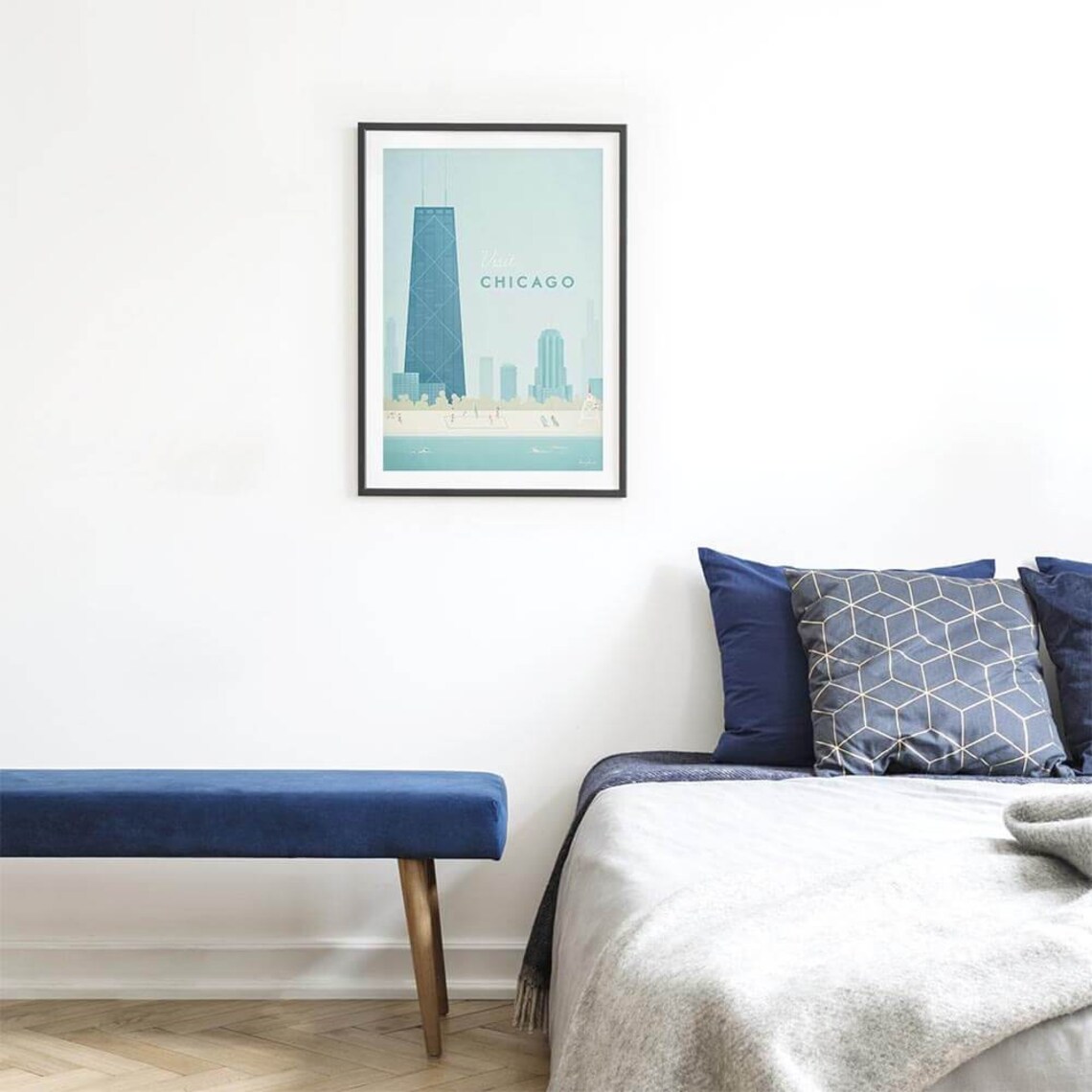 Chicago Vintage Retro Travel Poster Print - Image 3