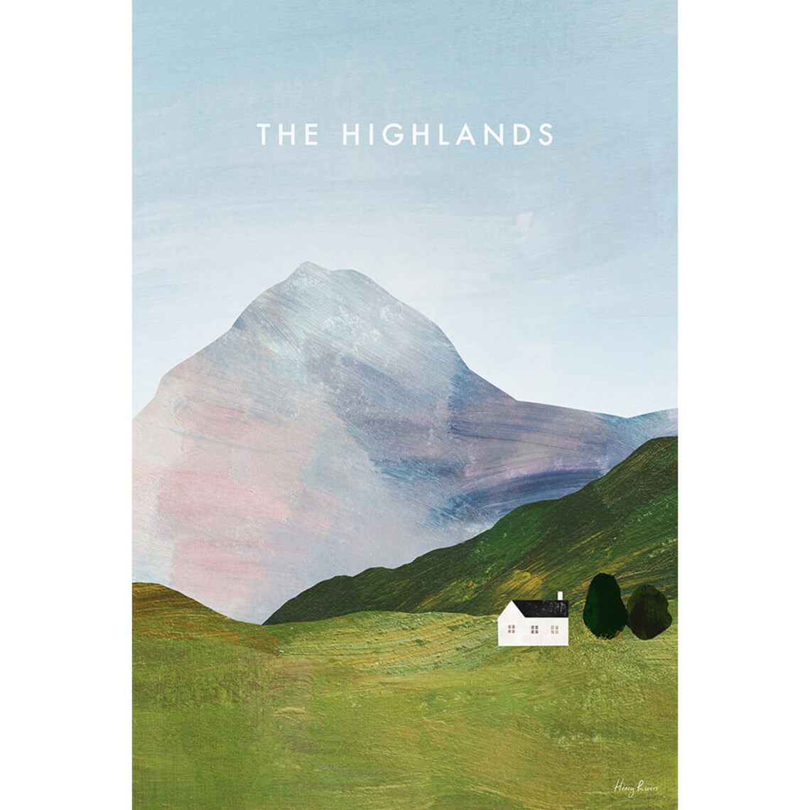 Highlands Scotland Travel Poster, Highland Cabin - Image 3