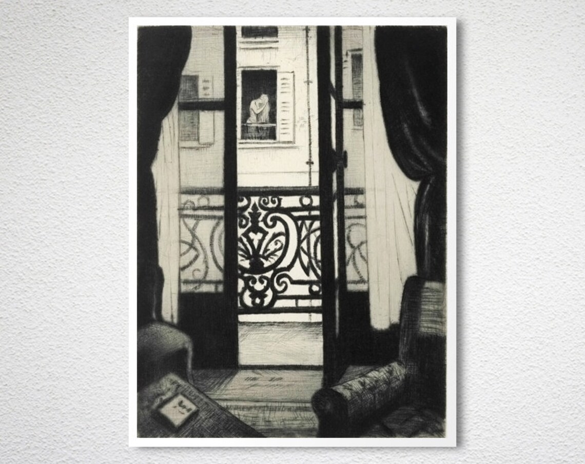 From A Paris Window Vintage Travel Poster - Image 2