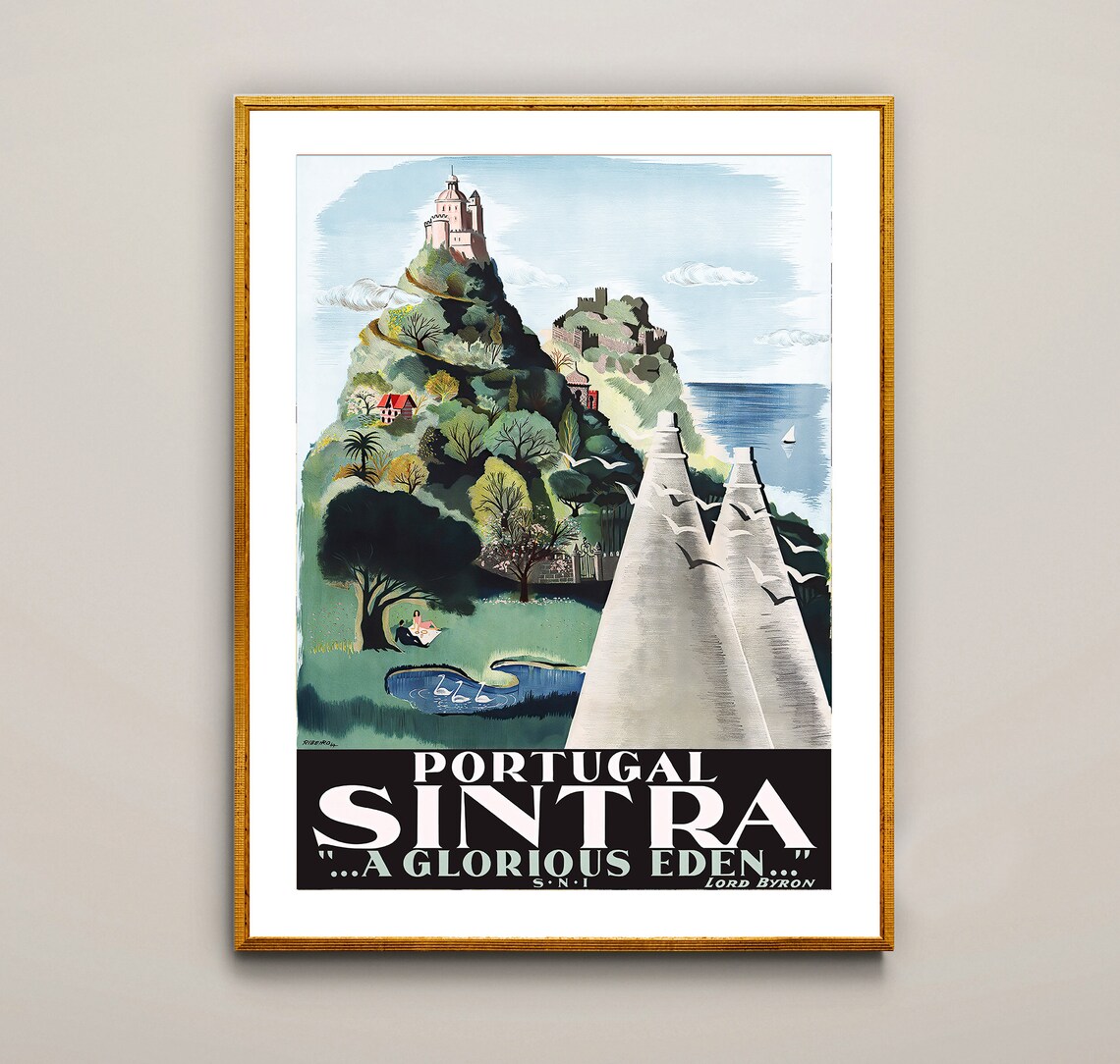 Portugal Sintra Lisbon Vintage Travel Poster Print - Image 2