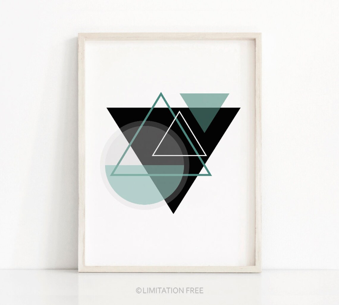 Modern Abstract Geometric Wall Art Print Decor