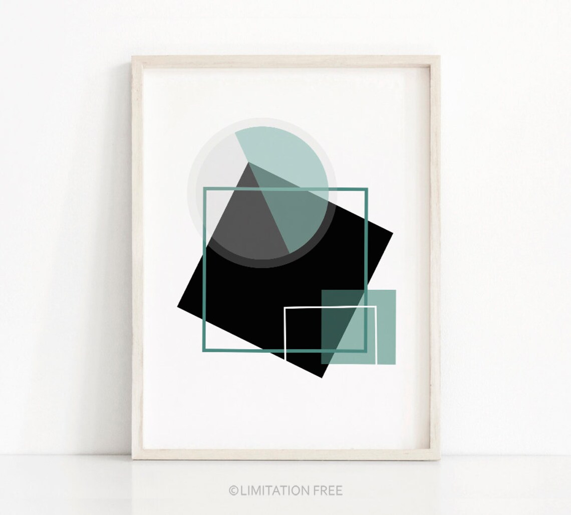Abstract Geometric Modern Wall Art Poster Print