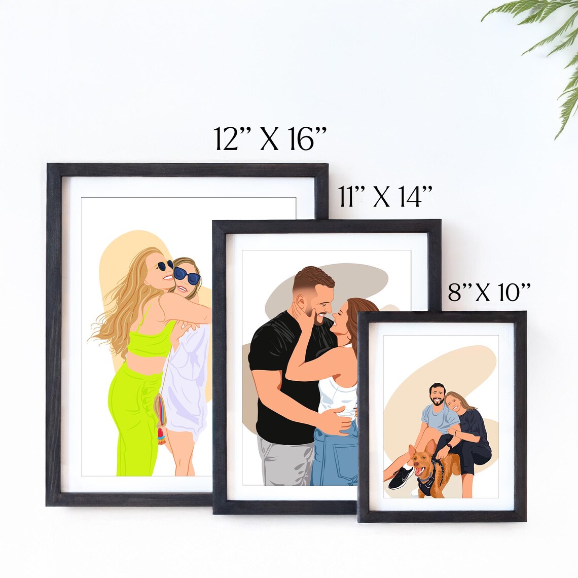 Custom Best Friend Portrait Drawing, Personalized Art Print - Image 2