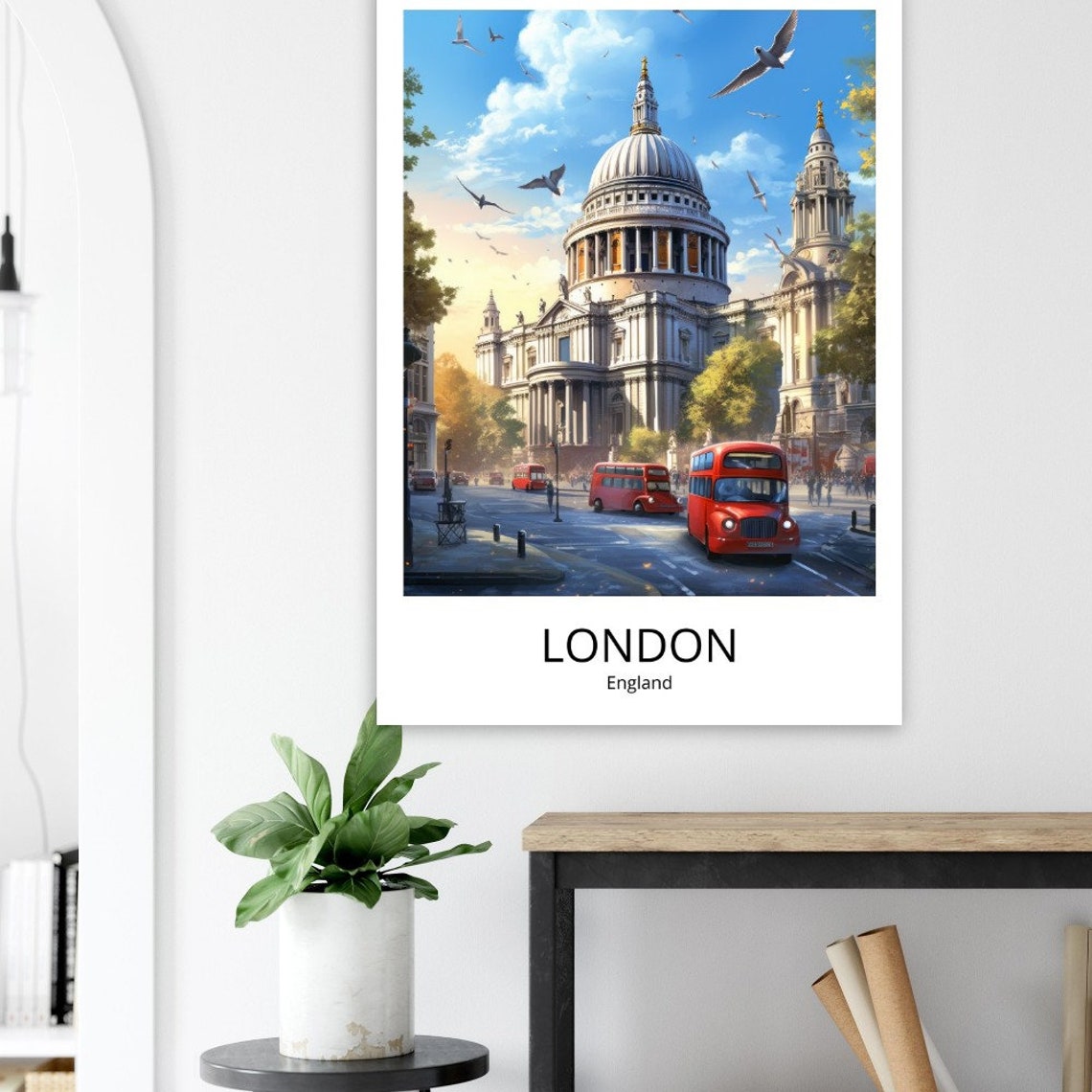 London Wall Art Print London Art Poster London City Art Print London St Pauls Catherdral London City Print London Poster - Image 3