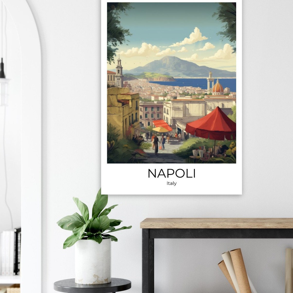 Naples Travel Poster Italy Travel Poster Travel Print Wall Art Travel Print Wall Decoration Naples Naples Travel Souvenir - Image 2