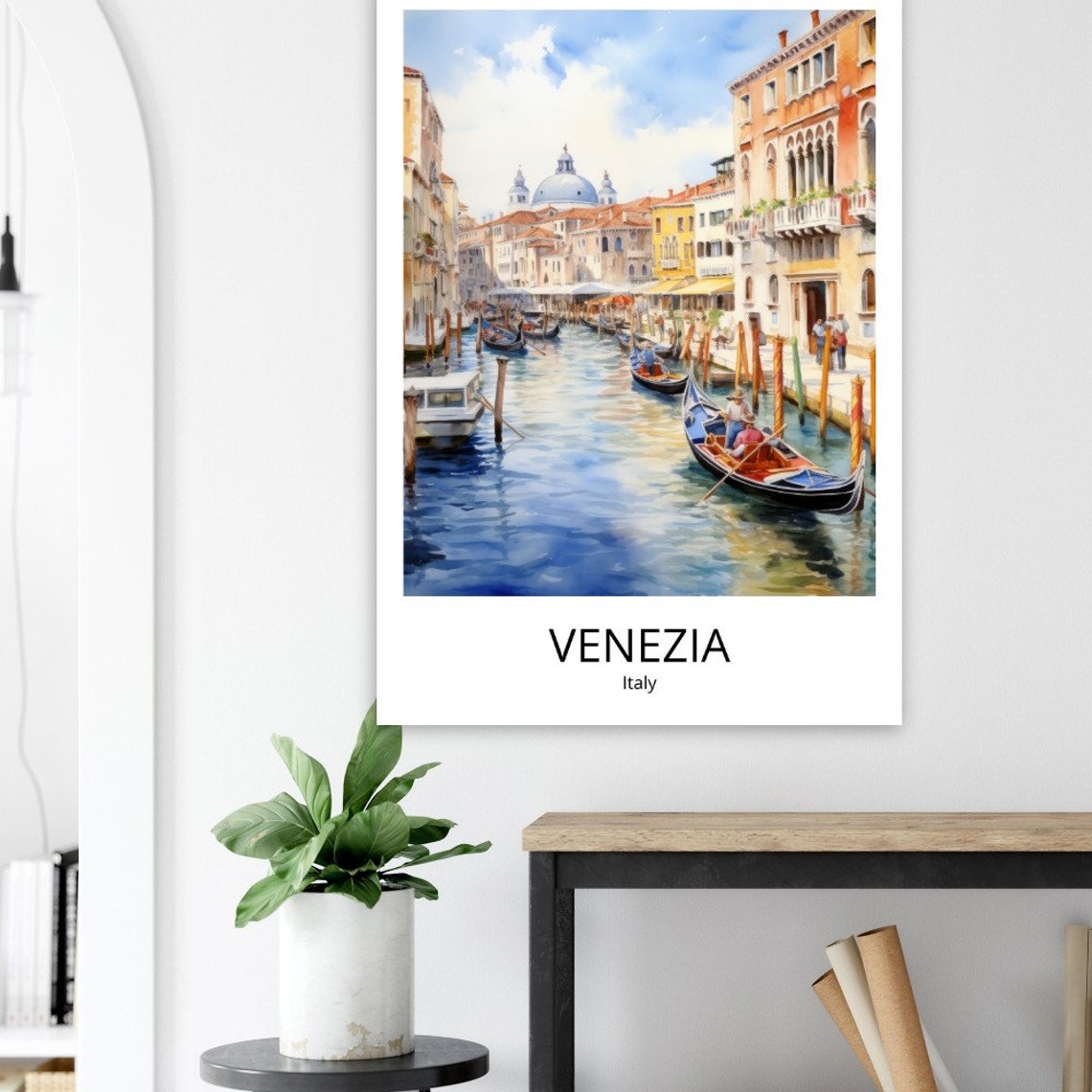 Venice Canale Grande Travel Poster Watercolor Travel Poster Venice City Print Venice Gift Italy Travel Print - Image 4