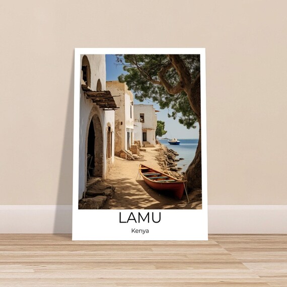 Lamu Travel Poster Lamu Wall Art Africa Travel Print Lamu Lamu Wall Decoration