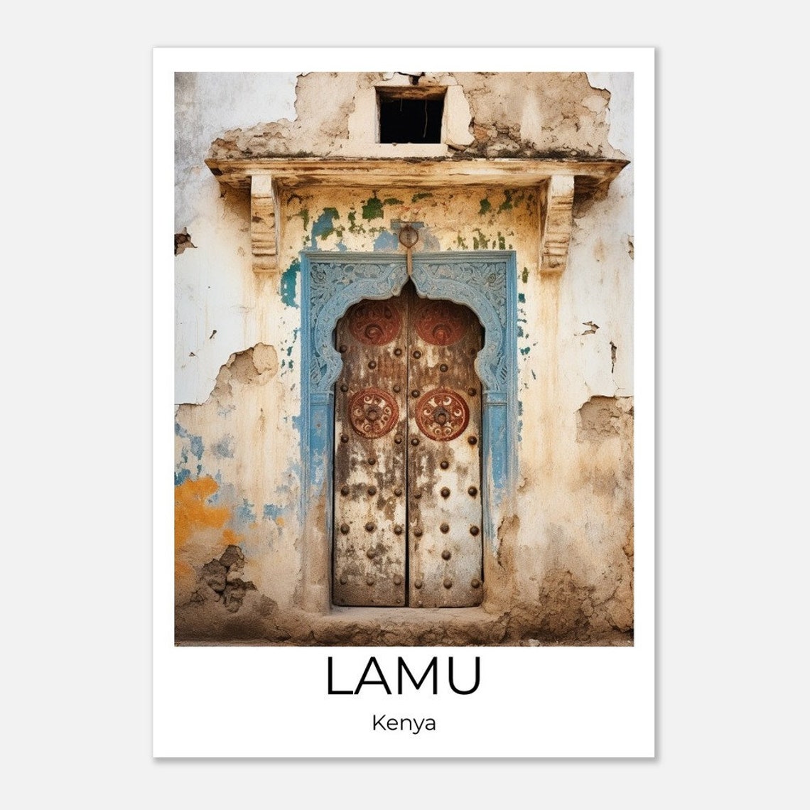 Doors Of Lamu 1 Travel Poster Lamu Wall Art Africa Travel Print Lamu Lamu Wall Decoration Travel Souvenir Lamu Lamu Gift - Image 2
