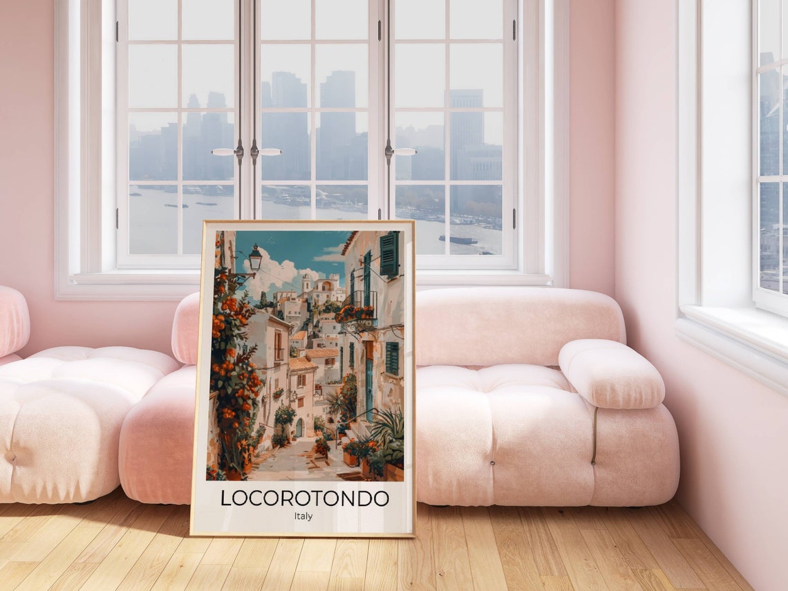 Locorotondo Italy Travel Poster Italy Travel Print Locorotondo Italy Gift Italy Wall Art Locorotondo Art Print - Image 4
