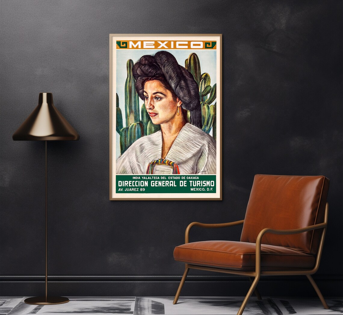 Yalalteca Del Estado De Oaxaca, Vintage Travel Poster - Image 2