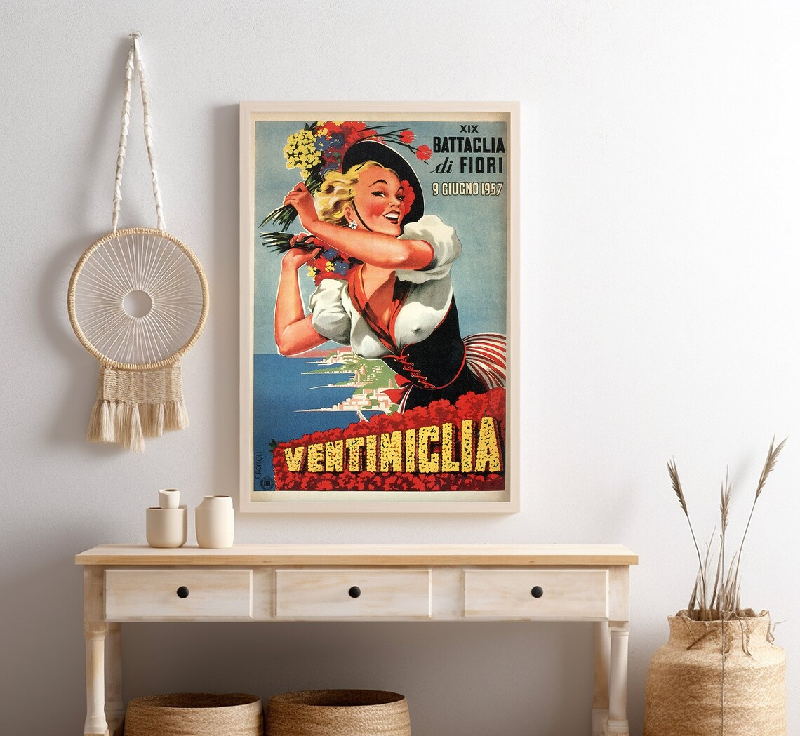 Ventimiglia Liguria Italy Vintage Travel Poster - Image 4