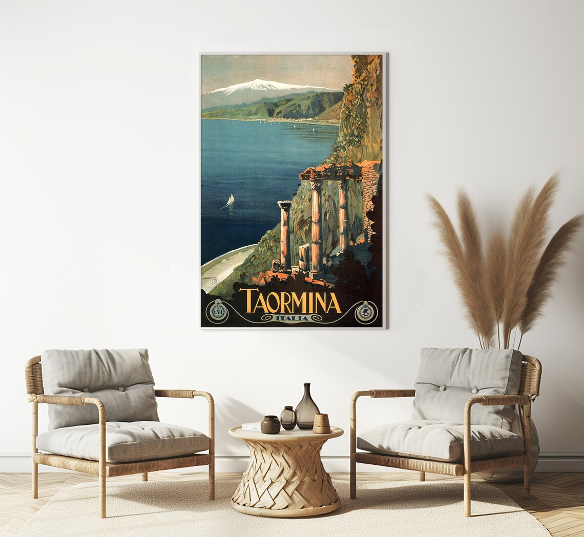 Taormina Sicily Italy Vintage Travel Poster Print - Image 4