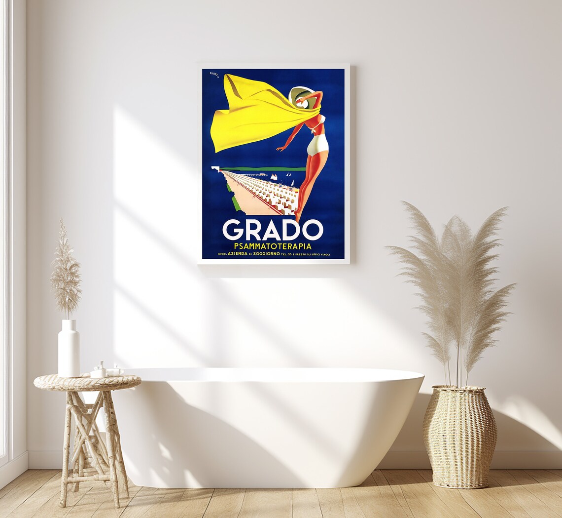 Grado Italy Vintage Travel Poster, Italian Retro Art Print - Image 2