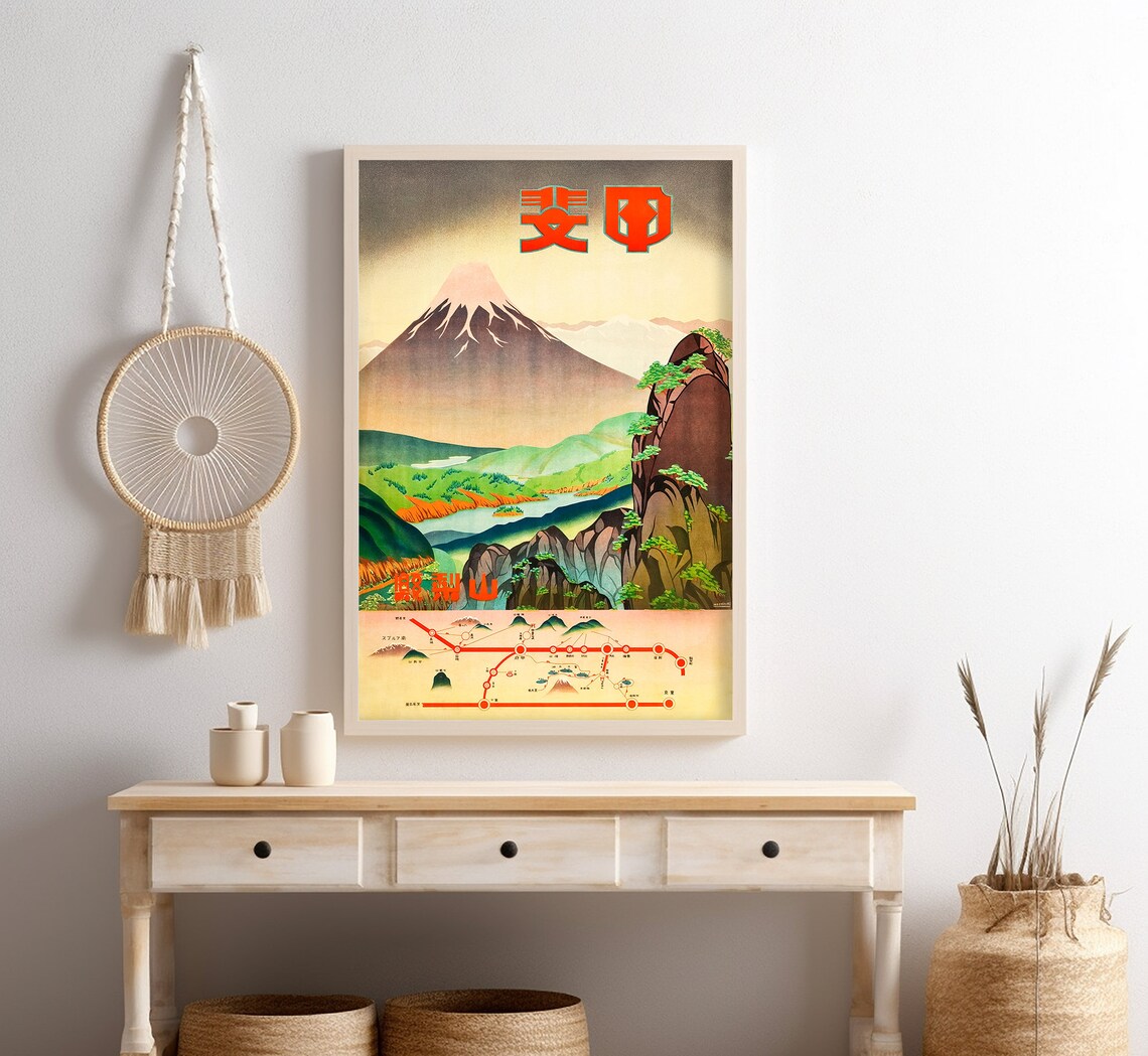 Japanese Railways Vintage Travel Poster, Japan - Image 4