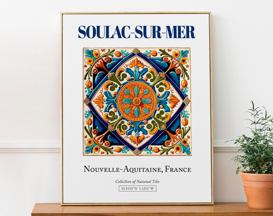 Soulac-sur-Mer France Minimalist Travel Poster