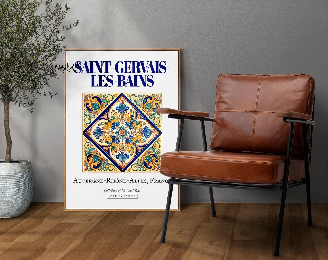 Saint-Gervais-les-Bains, Auvergne-Rh f4ne-Alpes Travel Poster