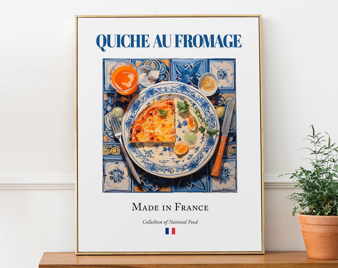 Quiche Au Fromage, Traditional French Food Art Print