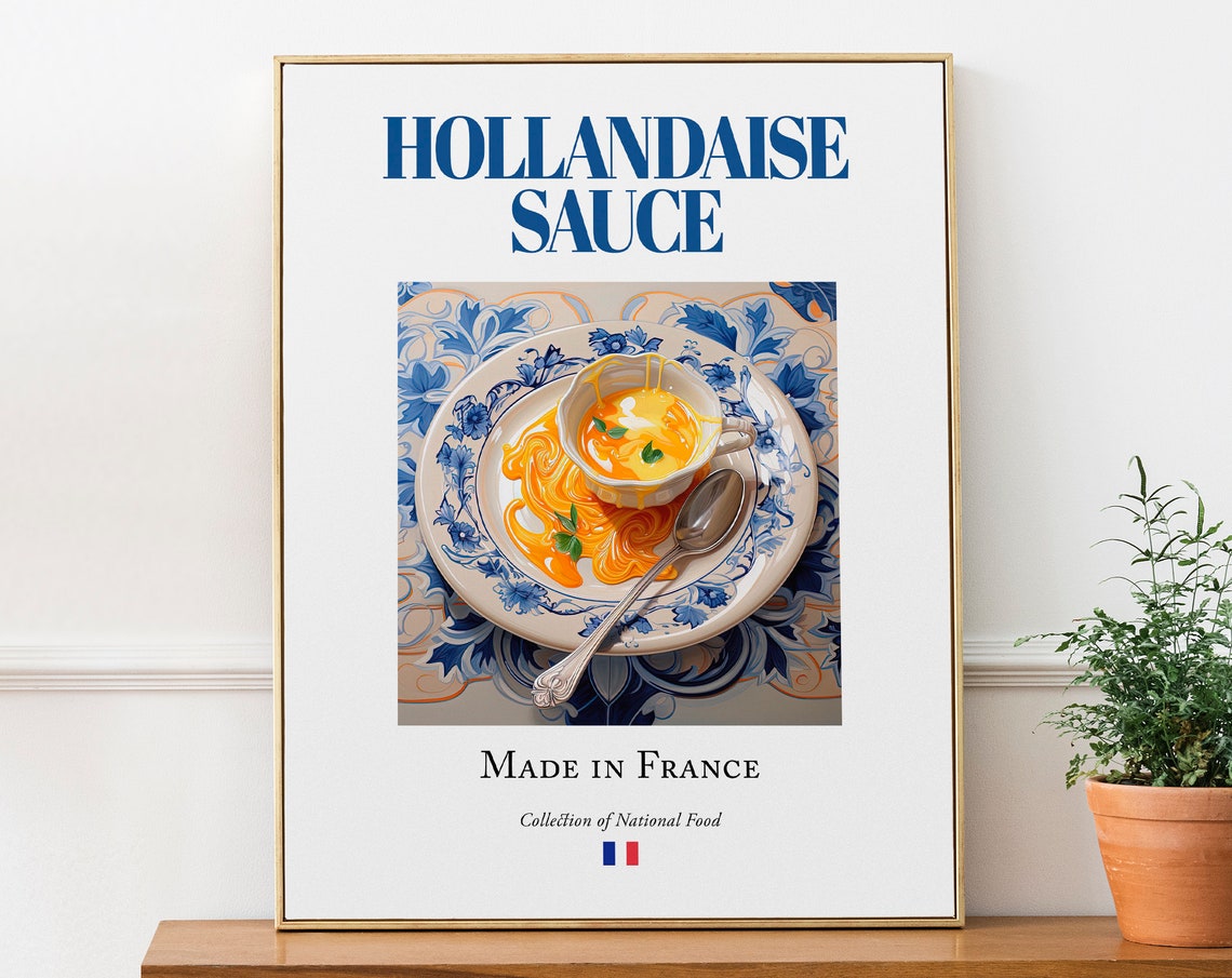 Hollandaise Sauce on Maiolica Tile Plate Art Print