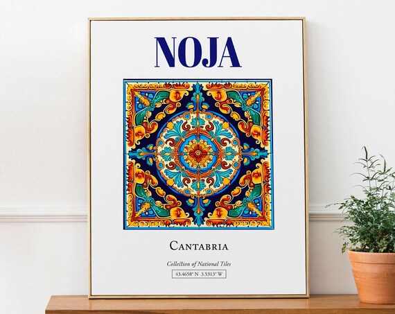 Noja Cantabria Spain Traditional Tile Art Print
