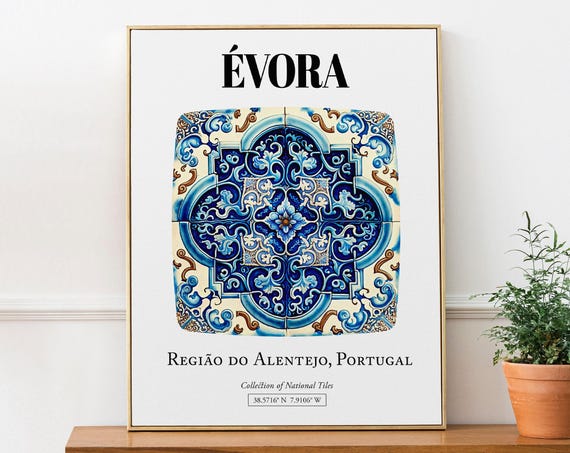 Vora Regio Do Alentejo Portugal Tile Pattern Art Print