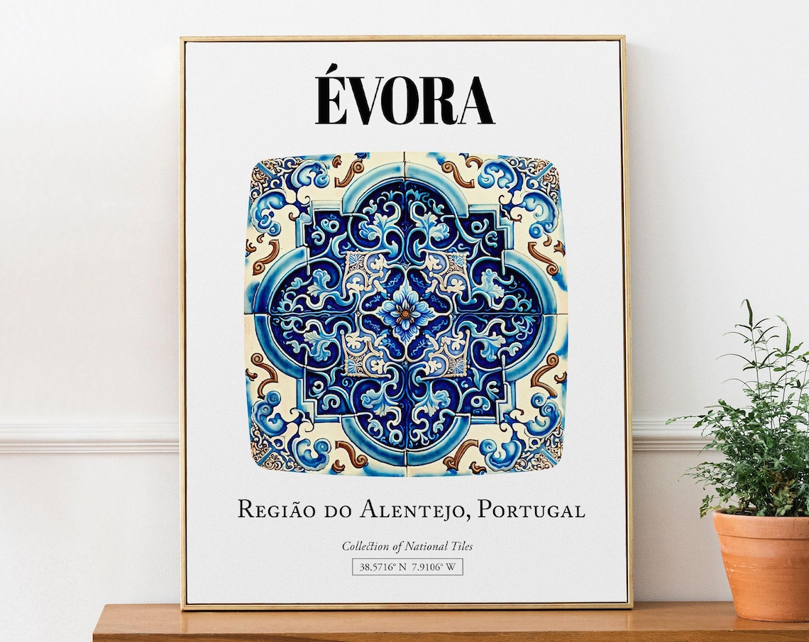 Vora Regio Do Alentejo Portugal Tile Pattern Art Print