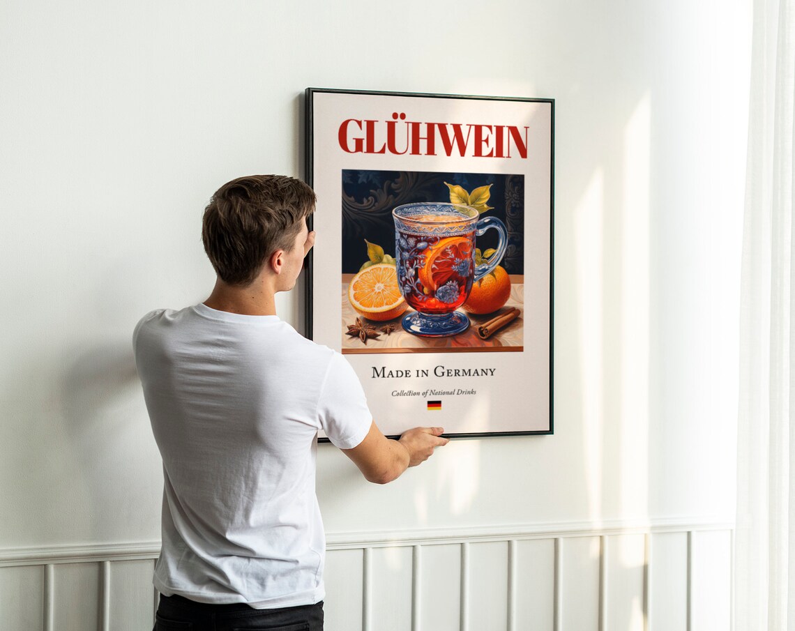 Glhwein On Maiolica Tile, Kitchen And Bar Art Print - Image 2