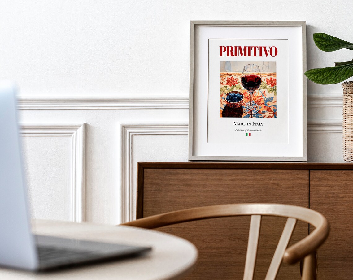 Primitivo On Maiolica Tile, Traditional Italian Poster - Image 3