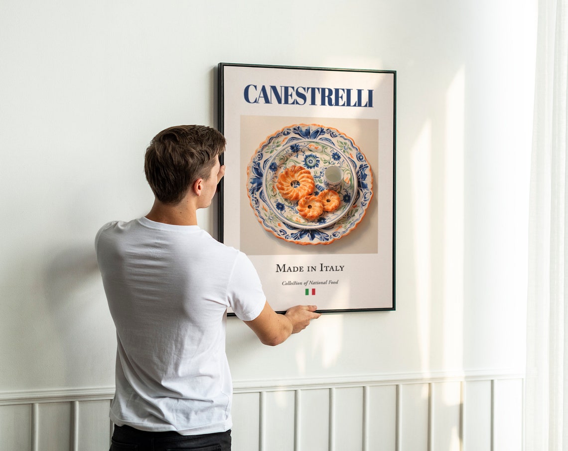 Canestrelli On Maiolica Tile Plate, Italian Food Poster - Image 3