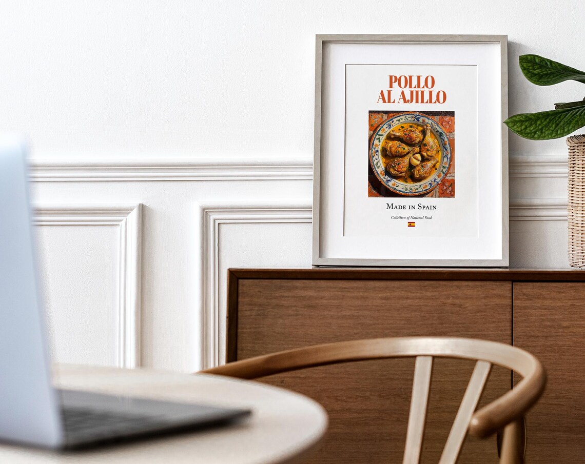 Pollo Al Ajillo Traditional Spanish Food Poster - Image 4