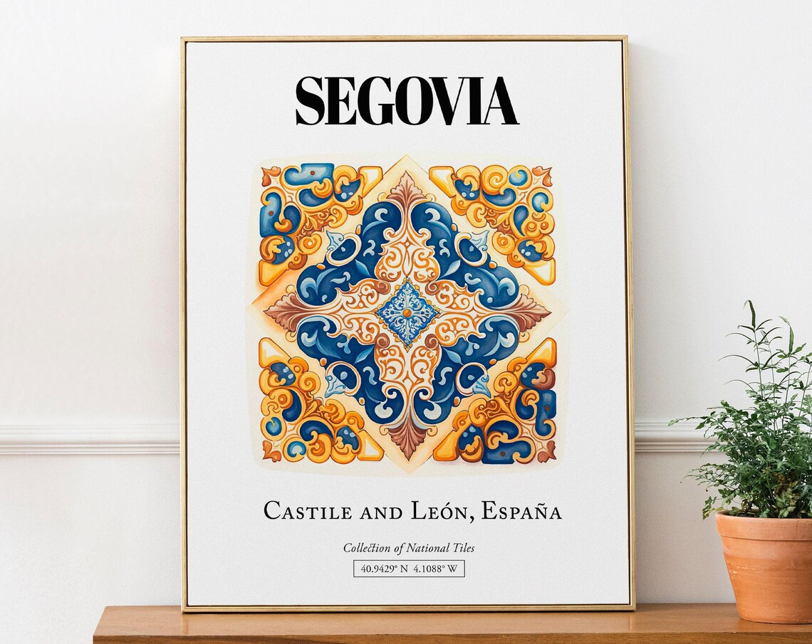 Segovia Timeless Tile Design Travel Poster