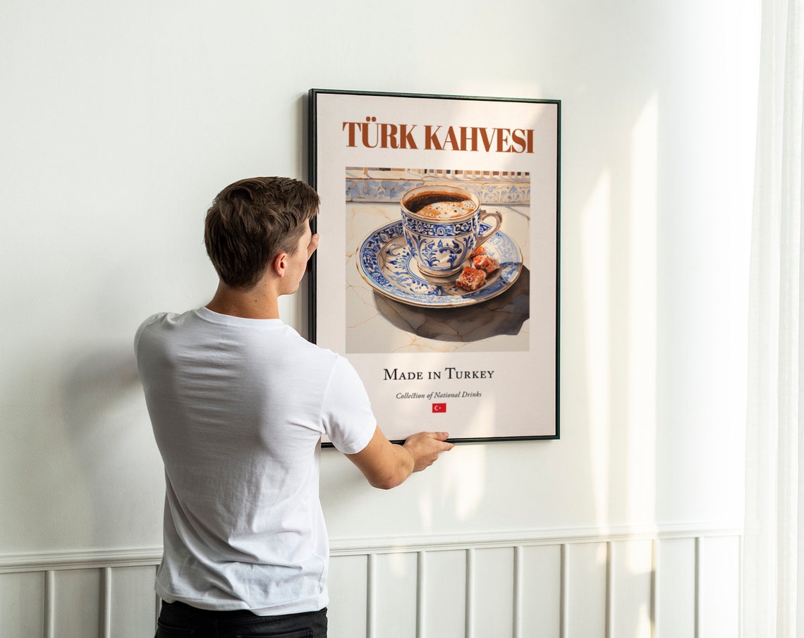 Trk Kahvesi On Maiolica Tile, Turkish Beverage Poster - Image 2