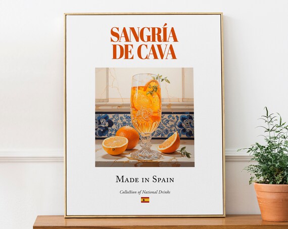 Sangria De Cava Maiolica Tile, Spanish Art Print