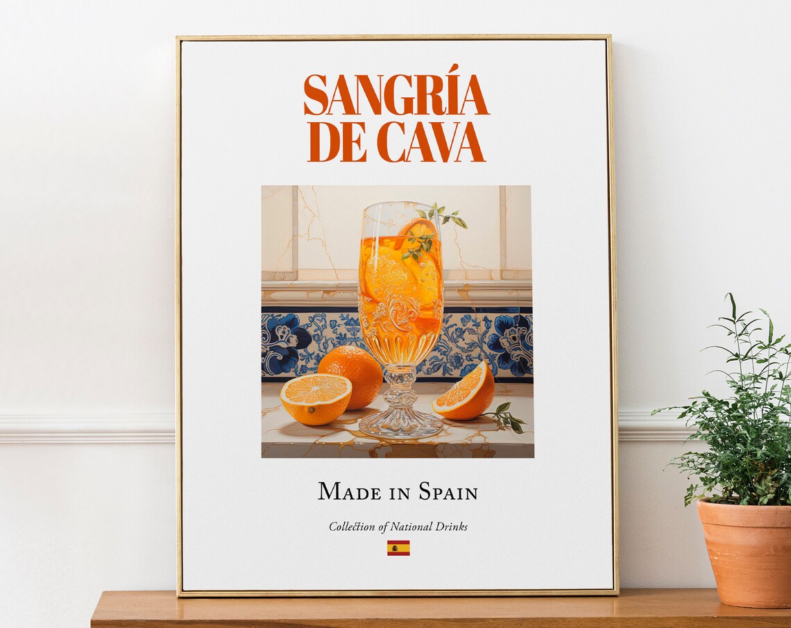 Sangria De Cava Maiolica Tile, Spanish Art Print