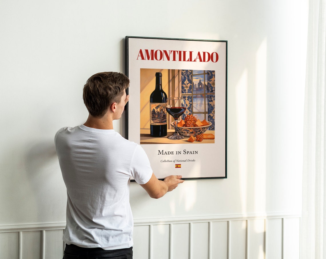 Amontillado on Maiolica Tile, Cadiz Beverage Poster - Image 3