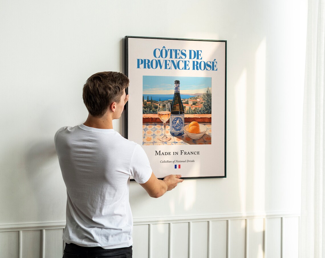 Cotes De Provence Rosé Maiolica Tile Drink Poster - Image 3