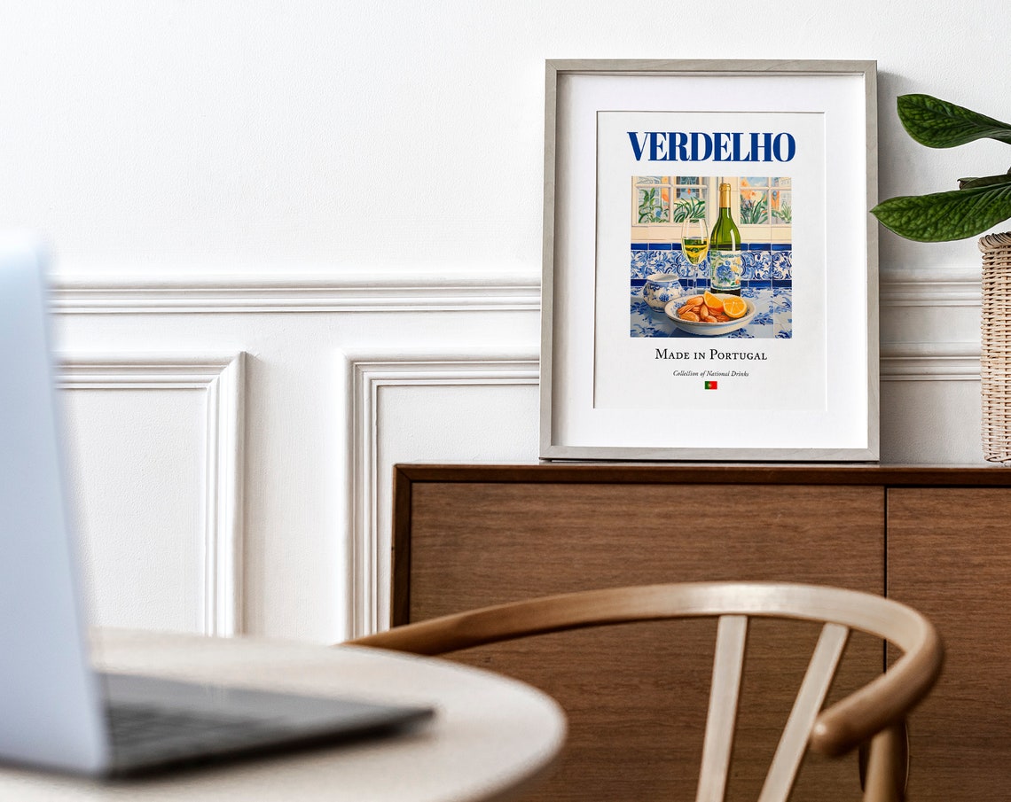 Verdelho On Azulejo Tile, Traditional Portugal Poster - Image 3