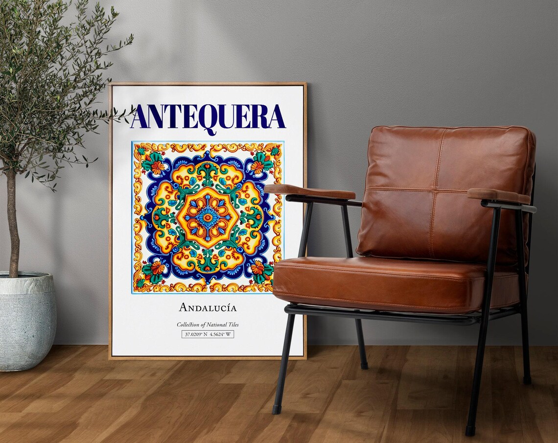 Antequera, Andaluca Spain Traditional Tile Travel Poster