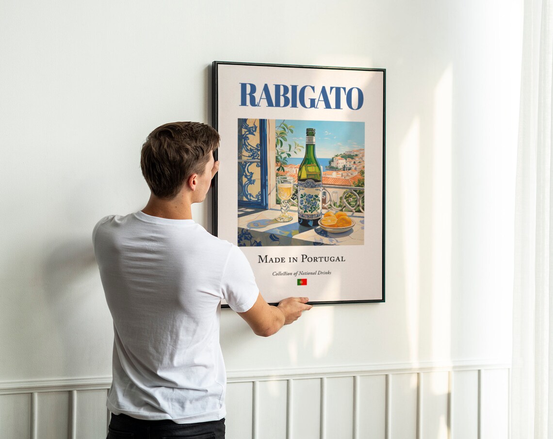 Rabigato On Azulejo Tile, Portugal Kitchen Bar Poster - Image 3
