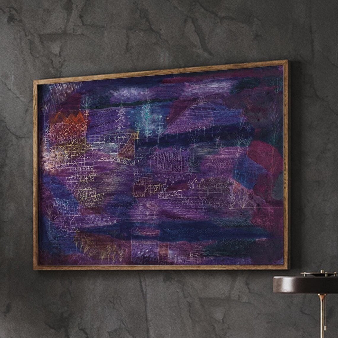 Klee River Construction Landscape, Mid-Century Decor