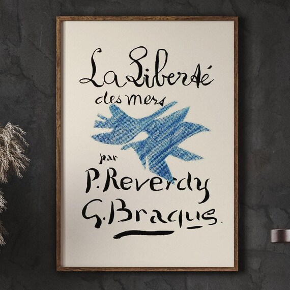 Georges Braque La Liberte Des Mers Dove Lithograph Style Art Poster