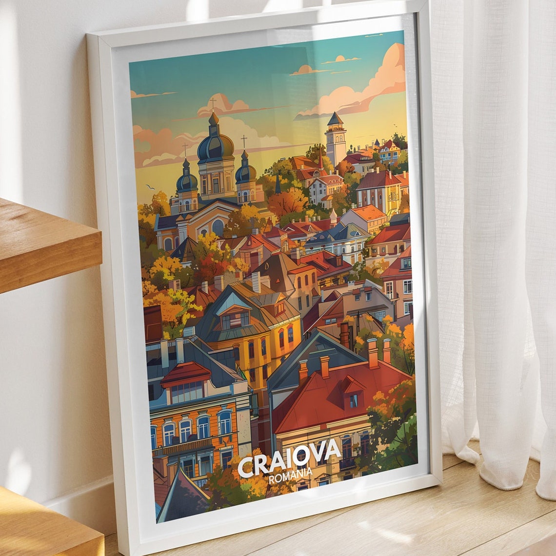 Craiova Travel Print Romania Craiova Travel Poster Romania Travel Poster Romania Cityscape Wall Art Unique City Decor