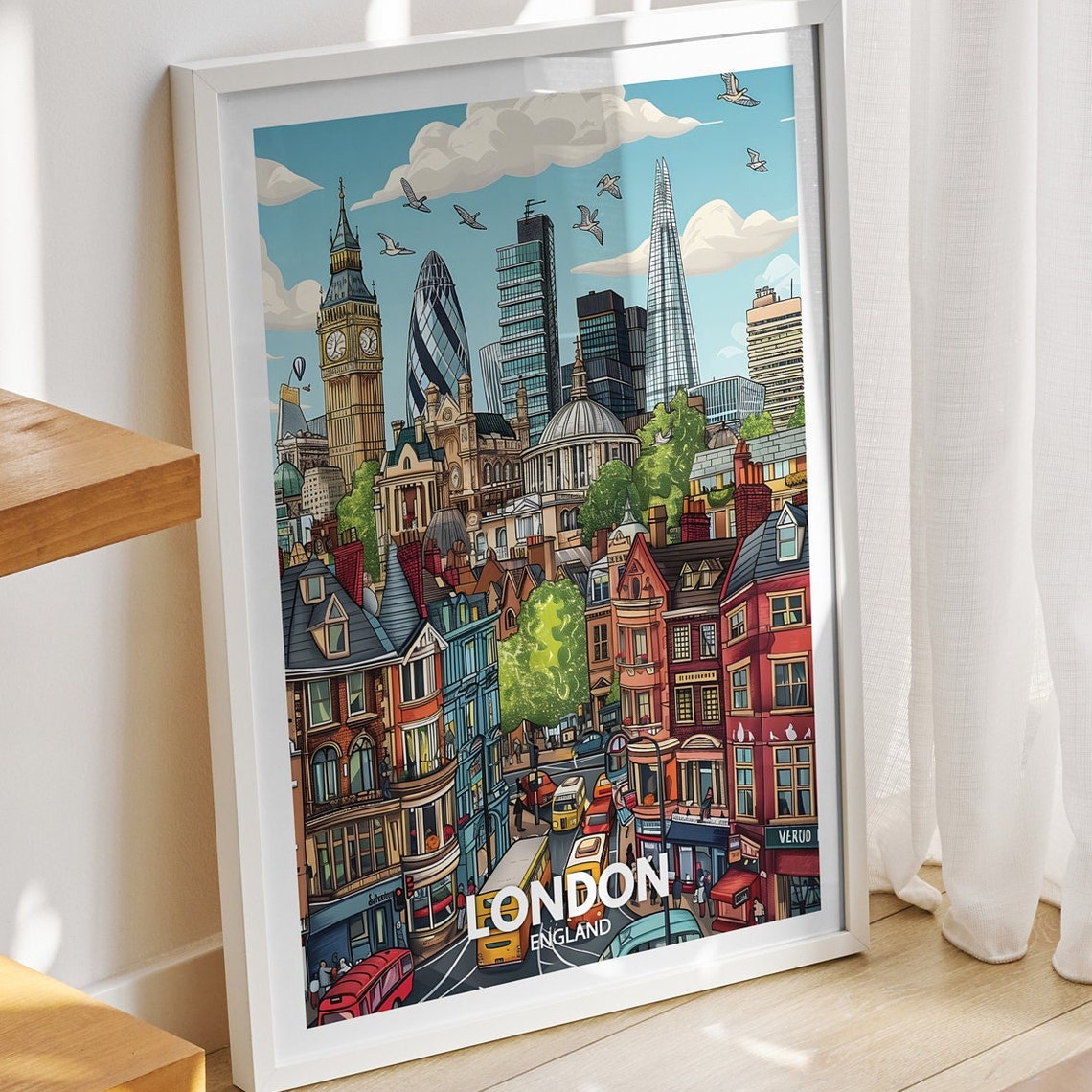 London Travel Art Print England London Art Poster England Travel Poster United Kingdom Wall Art English Art Decor