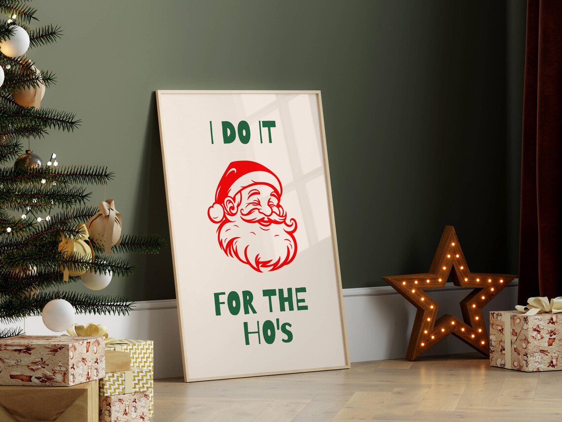 Christmas Funny Bold Typography Art Print - Image 2