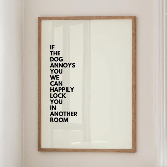Funny Dog Print Trendy Entryway Decor Owner Gift Digital Download