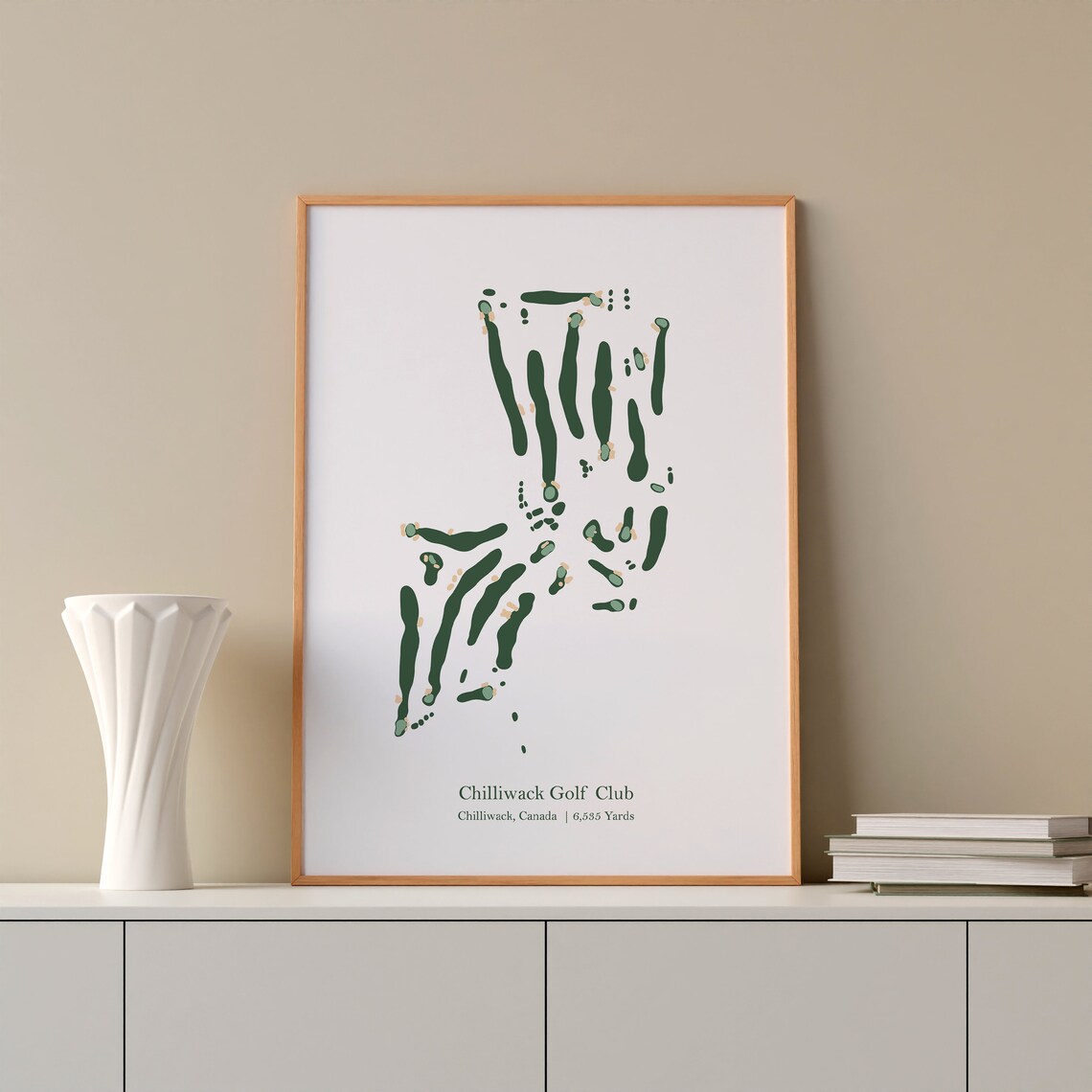 Golf Poster Map Gift For Him Her, Chilliwack Club