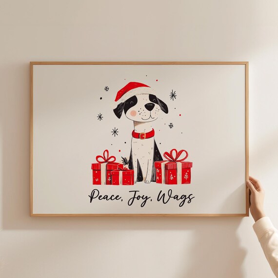 Christmas Quotes Art Christmas Pet Print Christmas Dog Print Funny Dog Wall Art Cute Christmas Art Cozy Winter Decor